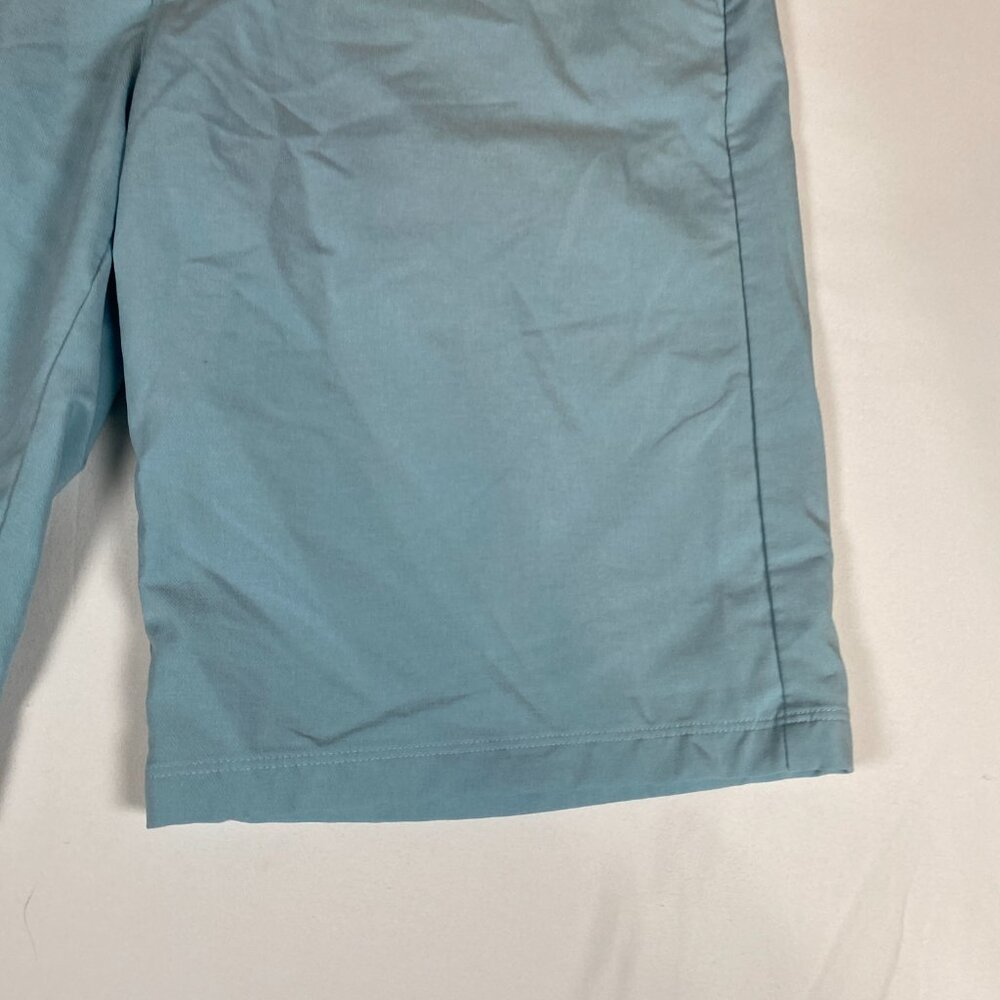 Hurley x Nike Dri-Fit Flat Front Men's Shorts 32 Blue Polyester Blend - Picture 2 of 6